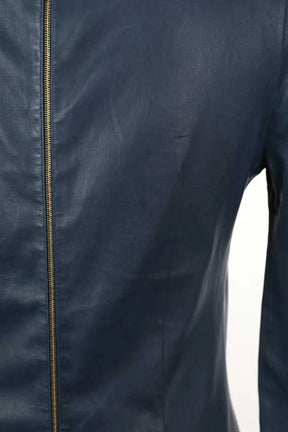 Robe Jitrois Bleu en Cuir