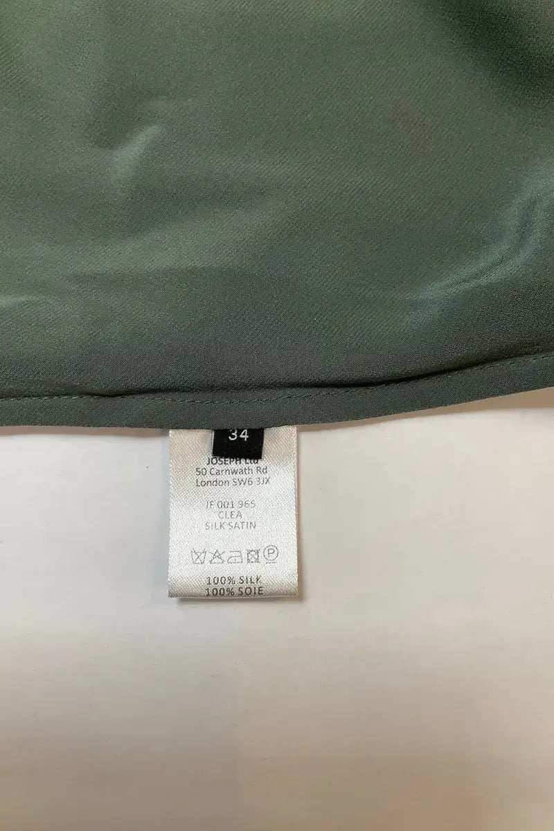 Robe Joseph Clea Vert en Soie