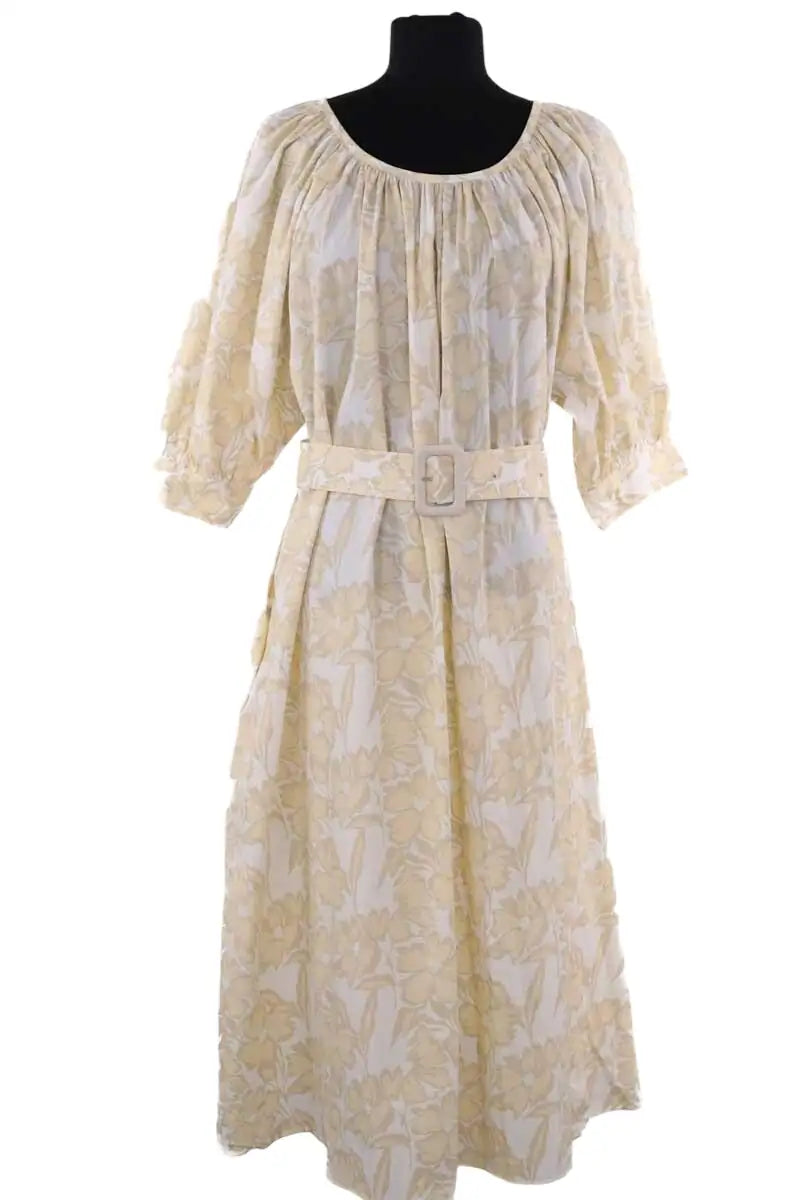 Robe Joseph Shan coton print Beige en Coton, taille S - Seconde Main