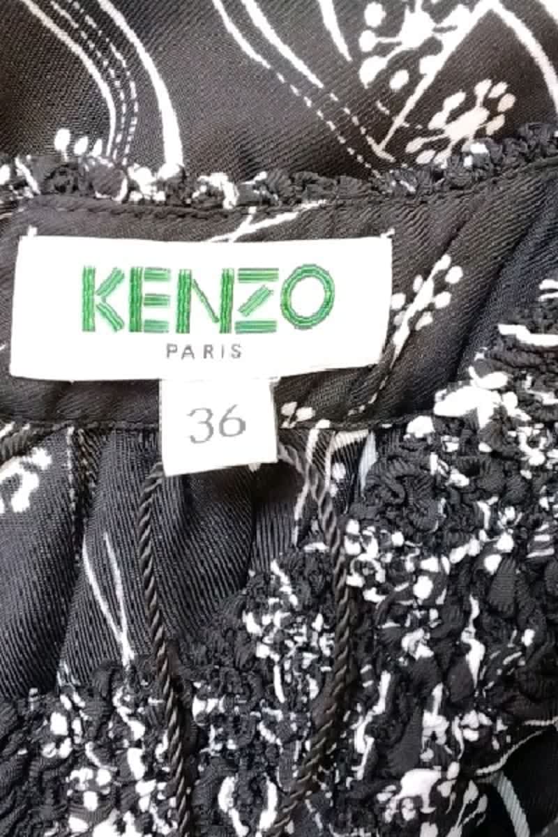 Robe Kenzo Noir en Viscose