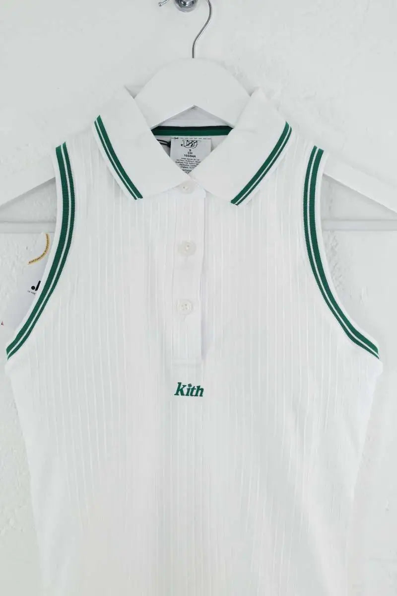 Robe Kith Seamless polo dress Blanc en Polyamide