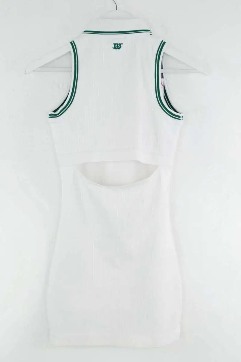 Robe Kith Seamless polo dress Blanc en Polyamide