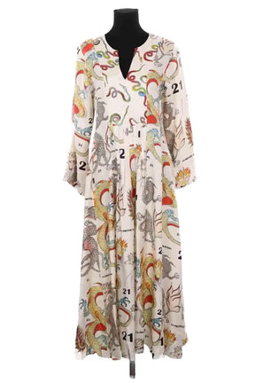 Robe La Prestic Ouiston Beige en Soie, taille S - Seconde Main