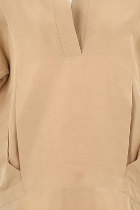 Robe Lacoste Beige en Lin