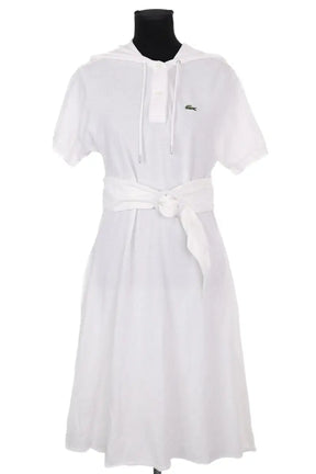 Robe Lacoste Blanc en Coton, taille S - Seconde Main