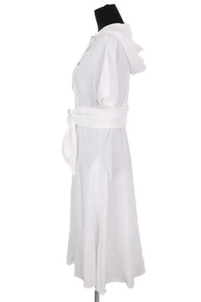 Robe Lacoste Blanc en Coton