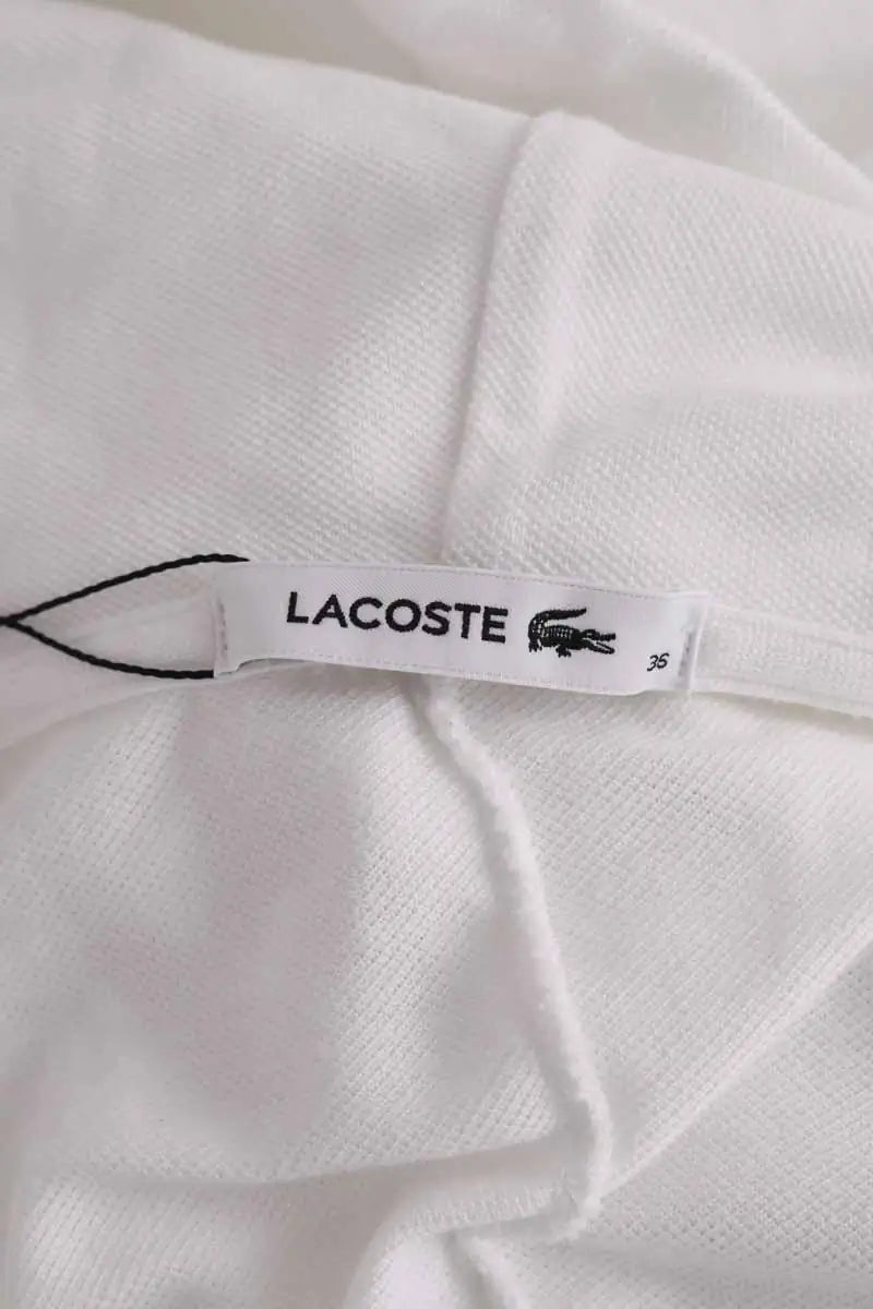 Robe Lacoste Blanc en Coton