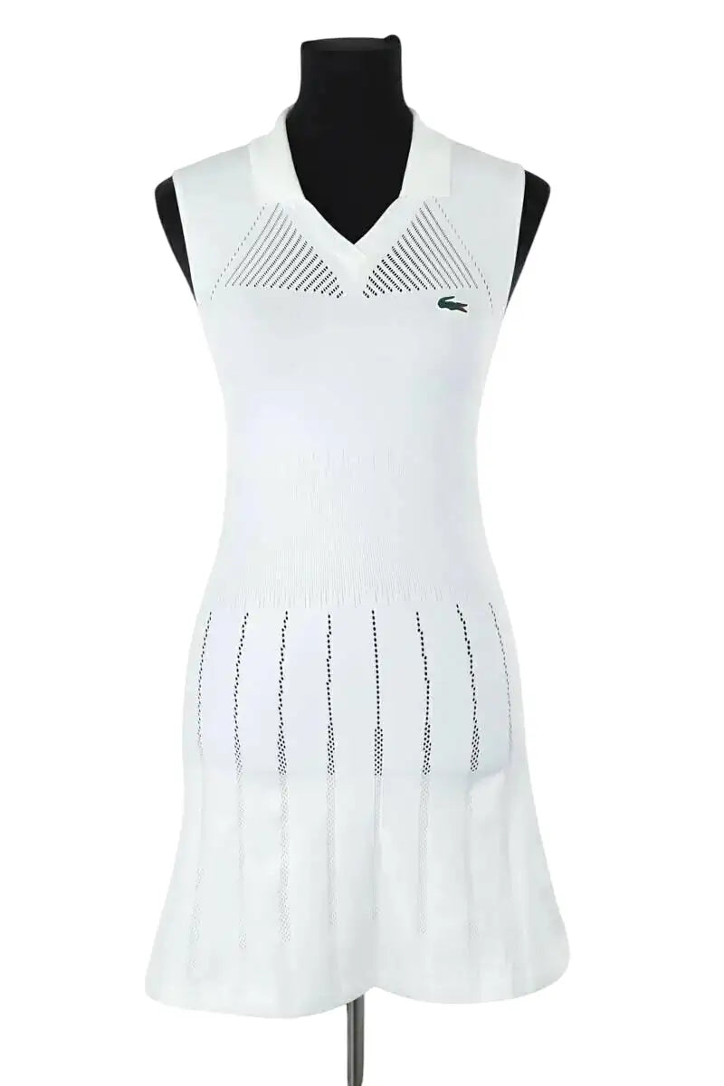 Robe Lacoste Blanc en Polyamide, taille S - Seconde Main