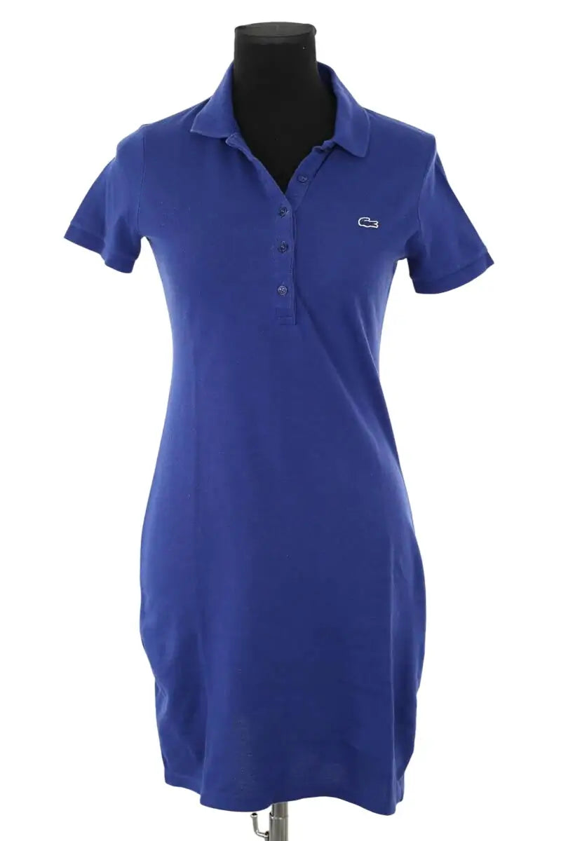 Robe Lacoste Bleu en Coton, taille XS - Seconde Main