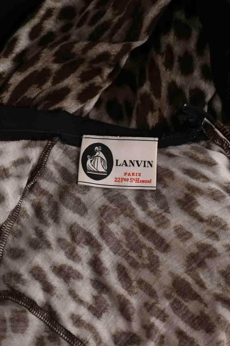 Robe Lanvin Marron en Soie