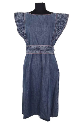 Robe Laurence Bras Bleu en Coton, taille M - Seconde Main