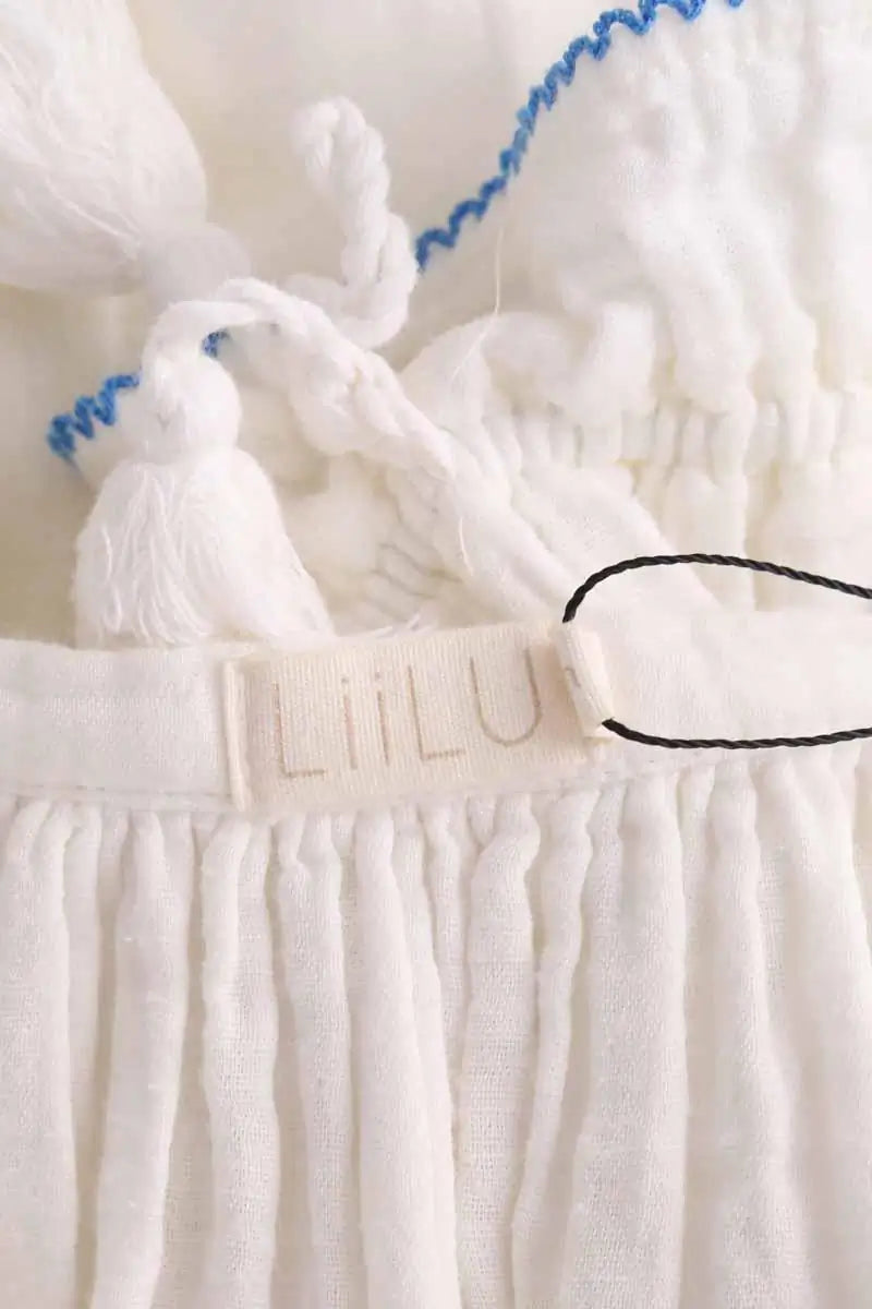 Robe Liilu Blanc en Coton