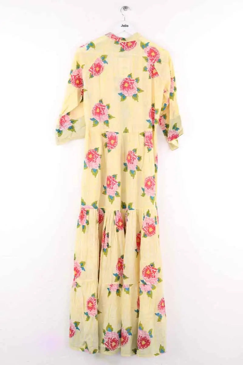 Robe Lisa Corti Jaune en Coton