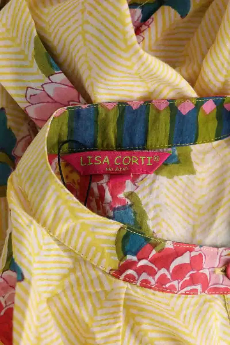 Robe Lisa Corti Jaune en Coton