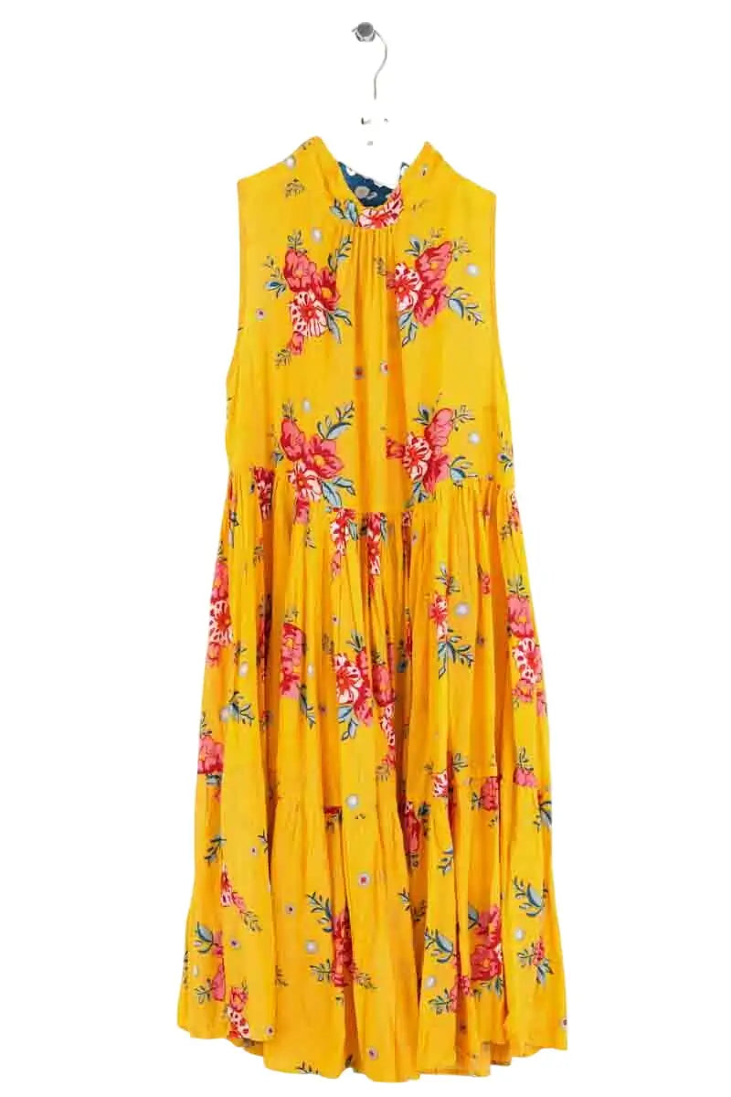 Robe Lisa Corti Jaune en Viscose, taille M - Seconde Main