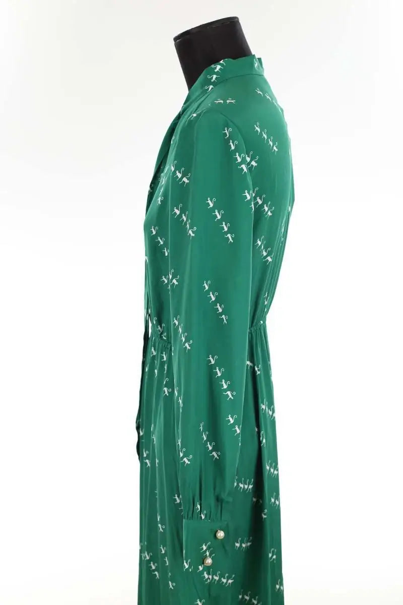 Robe LK Bennett Bridget Vert en Viscose