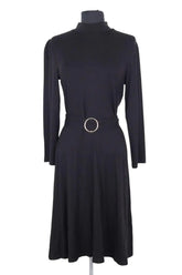 Robe LK Bennett Florrie Noir en Viscose, taille L - Seconde Main