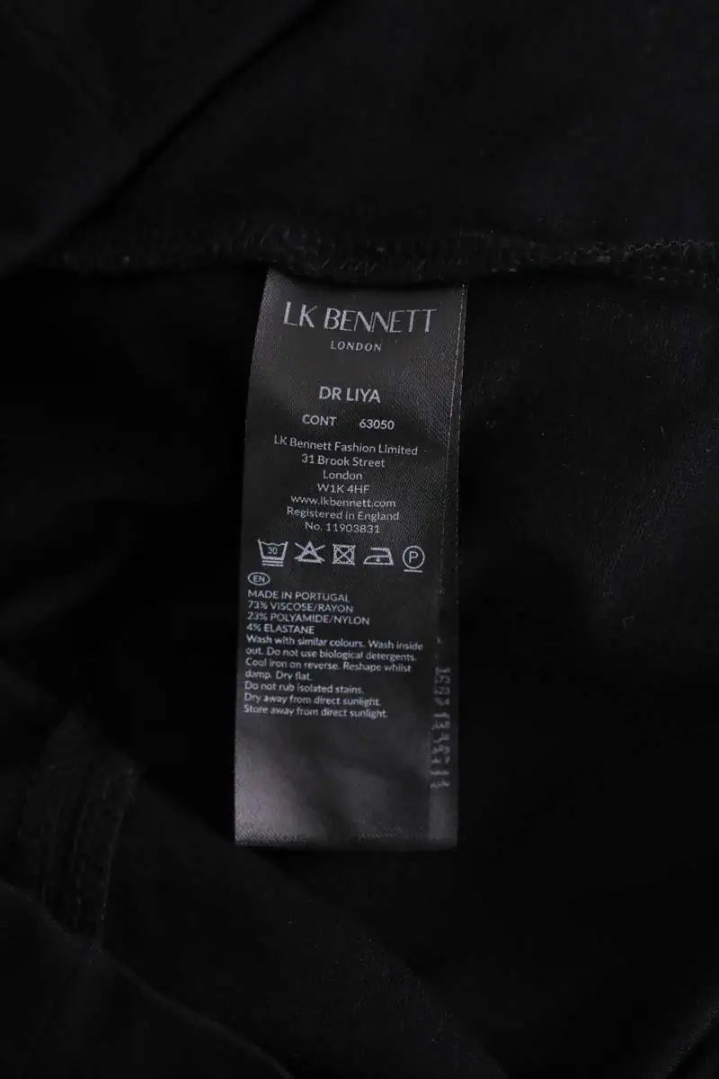 Robe LK Bennett Liya Noir en Viscose
