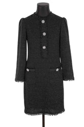 Robe LK Bennett Noir en Coton, taille XS - Seconde Main