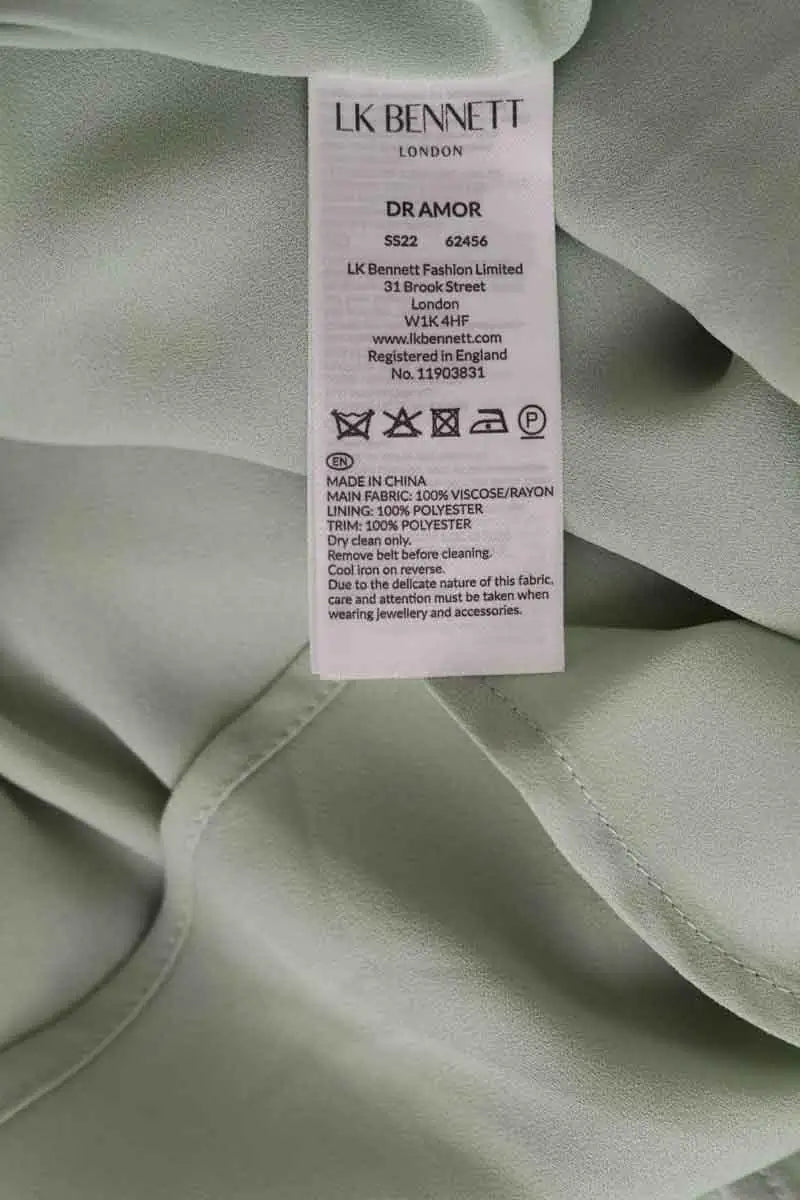 Robe LK Bennett Vert en Viscose