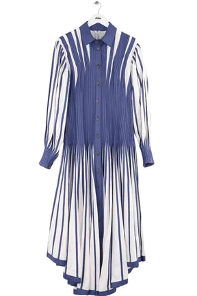 Robe Loewe Bleu en Cuir, taille L - Seconde Main