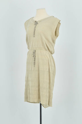 Robe Louis Vuitton Beige en Coton