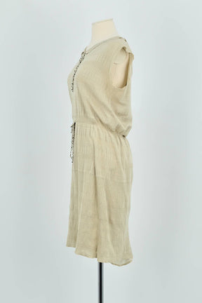 Robe Louis Vuitton Beige en Coton