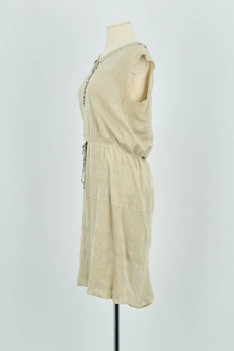 Robe Louis Vuitton Beige en Coton