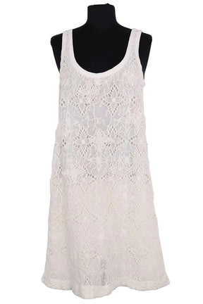 Robe Louis Vuitton Blanc en Soie, taille XL - Seconde Main