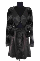 Robe Louis Vuitton Noir en Cuir, taille S - Seconde Main