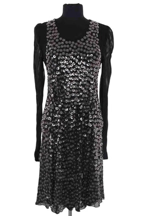 Robe Louis Vuitton Noir en Paillettes, taille S - Seconde Main