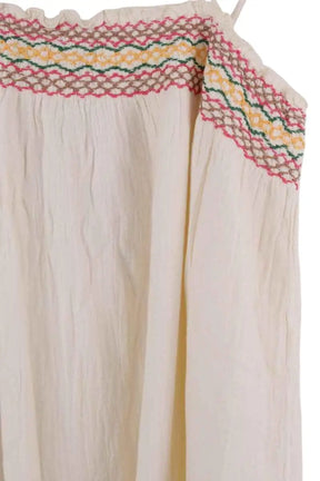 Robe Louise Misha Ecru en Coton, taille M - Seconde Main