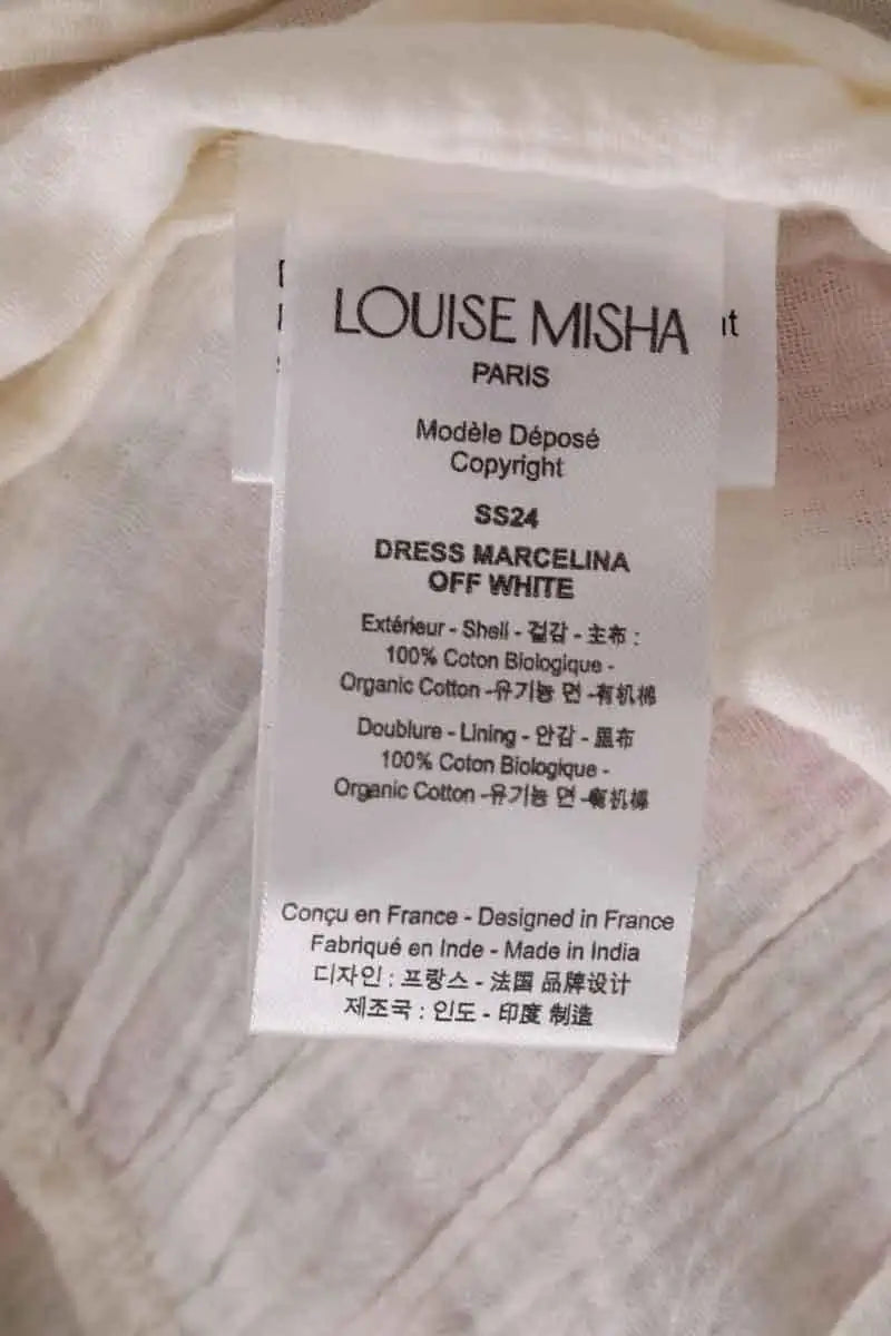 Robe Louise Misha Ecru en Coton