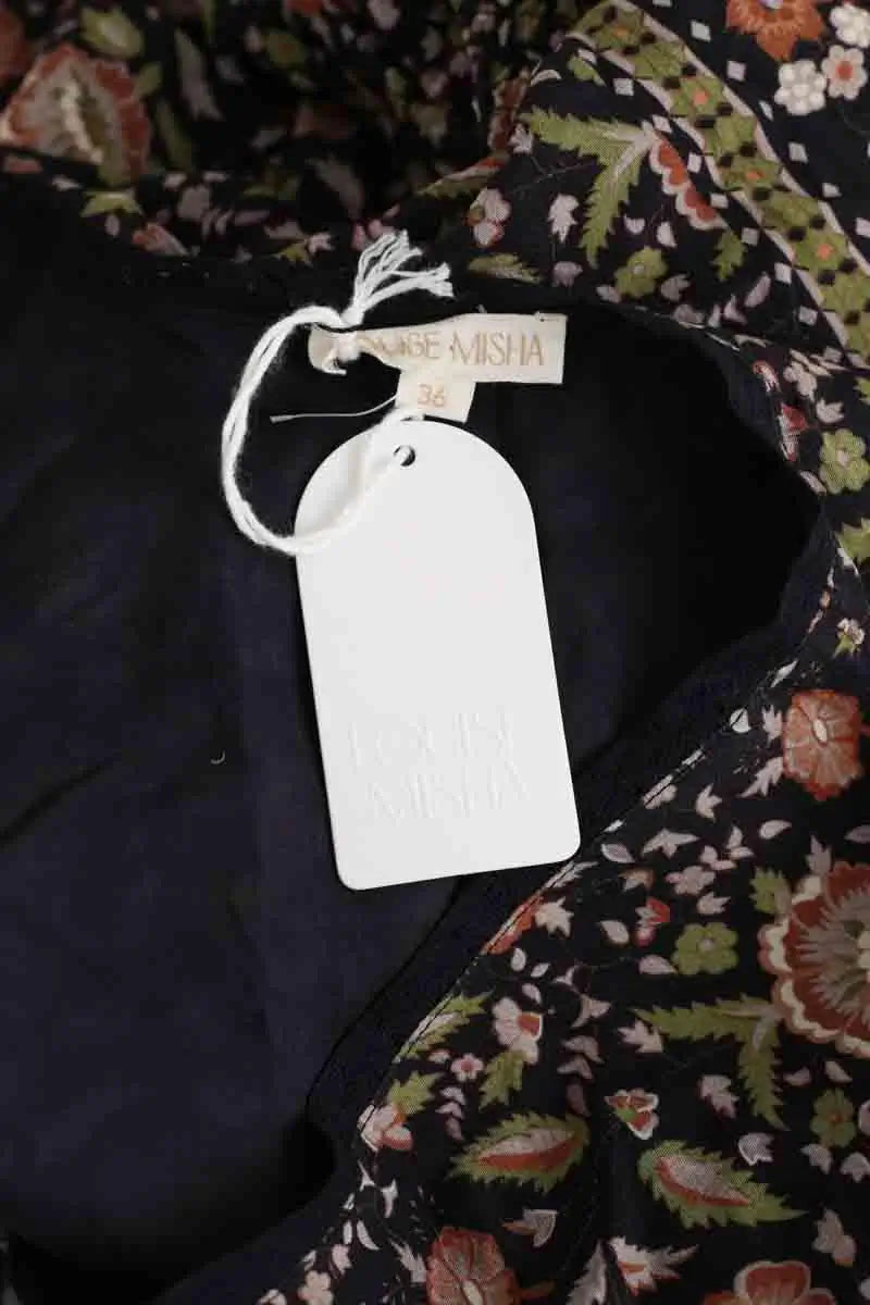 Robe Louise Misha Marine en Synthétique