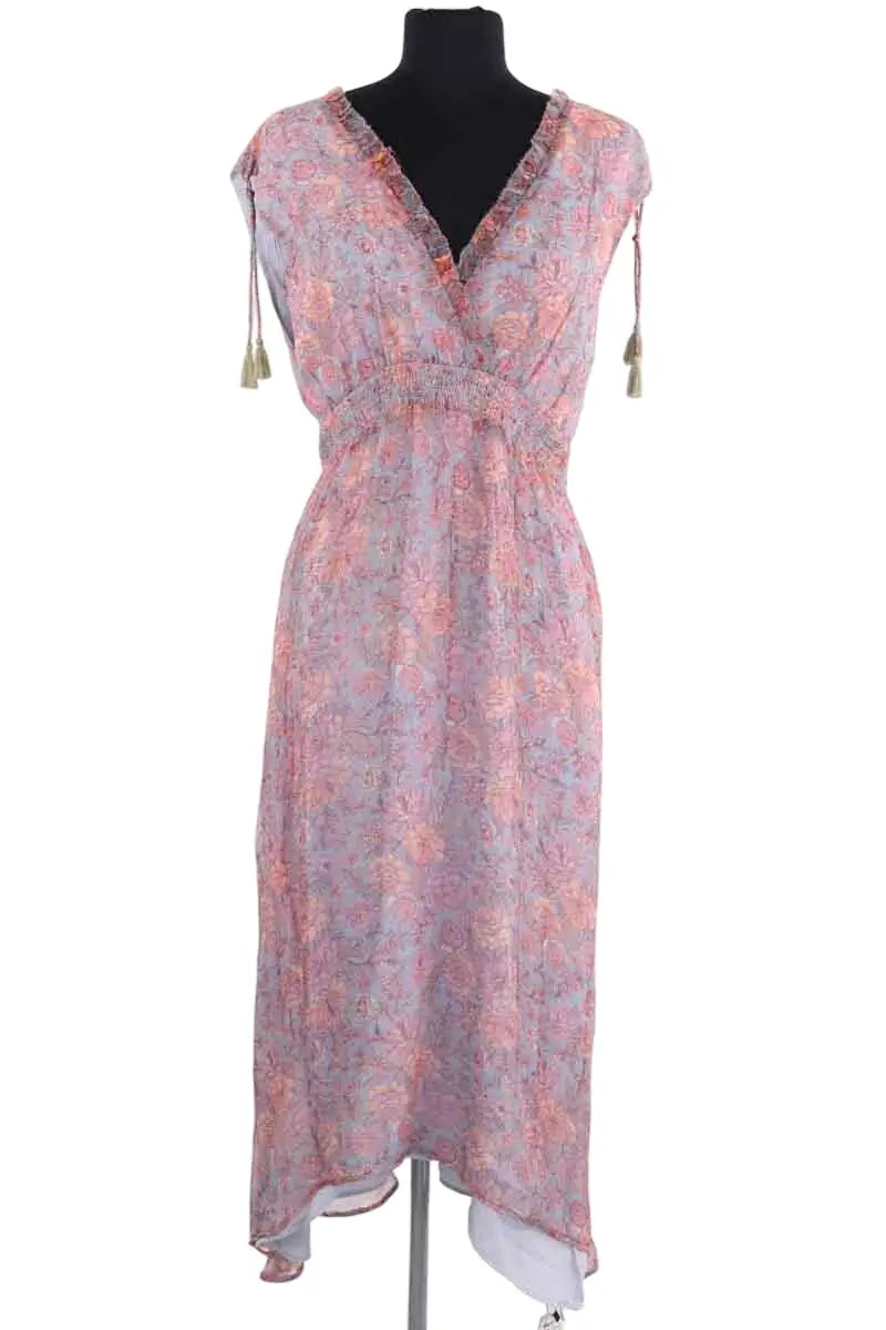 Robe Louise Misha Plumiska Multicolore en Soie, taille XL - Seconde Main