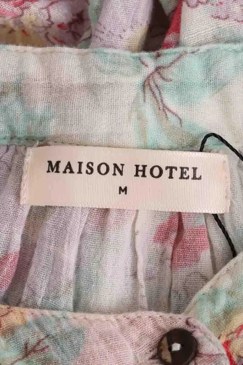 Robe Maison Hotel Blanc en Synthétique