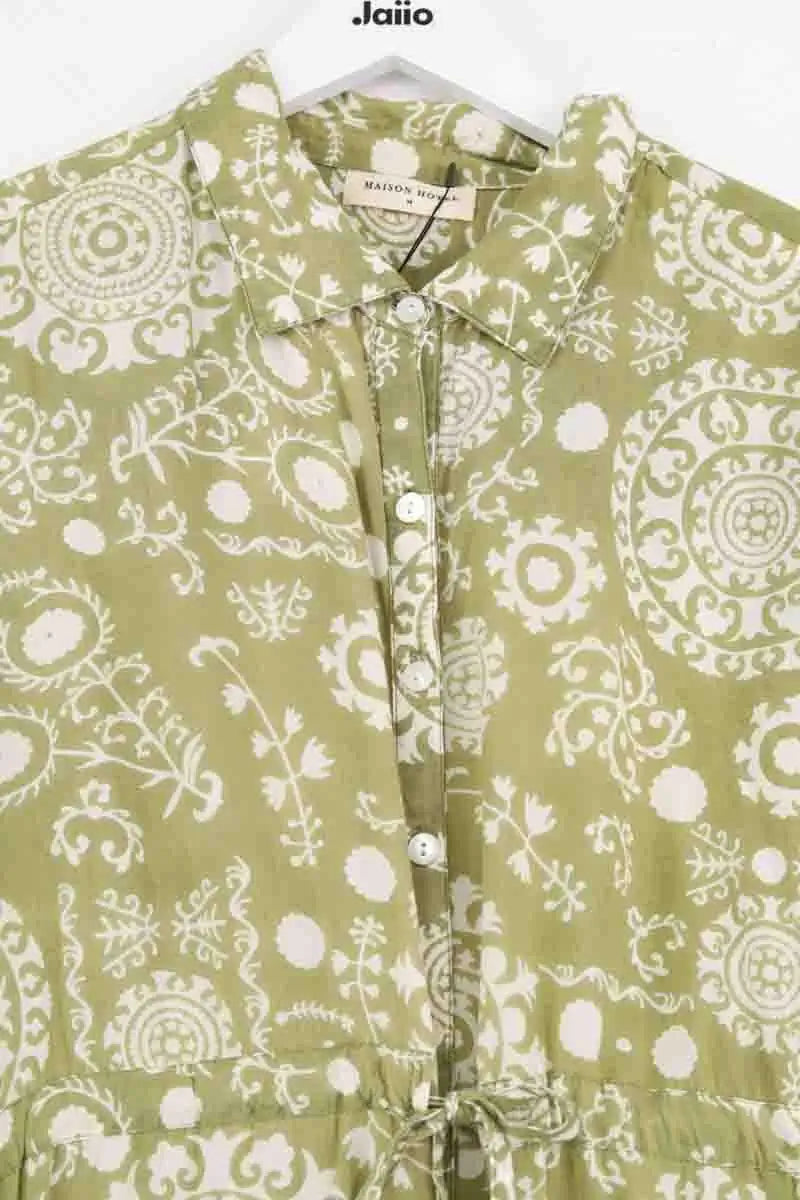 Robe Maison Hotel Vert en Viscose