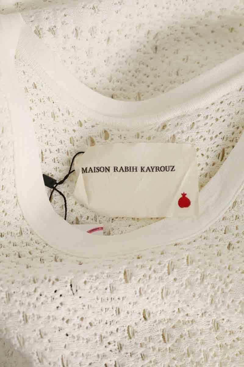 Robe Maison Rabih Kayrouz Blanc en Coton