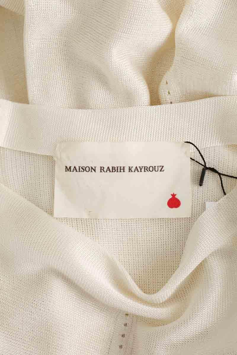 Robe Maison Rabih Kayrouz Blanc en Viscose