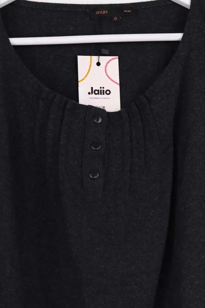 Robe Maje Anthracite en Coton