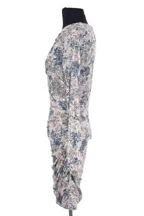 Robe Maje Argent en Paillettes