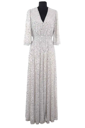 Robe Maje Argent en Synthétique, taille M - Seconde Main