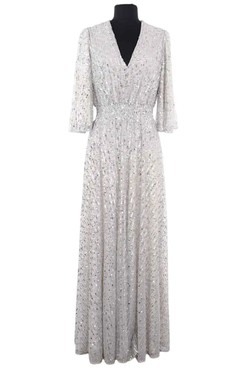 Robe Maje Argent en Synthétique, taille M - Seconde Main
