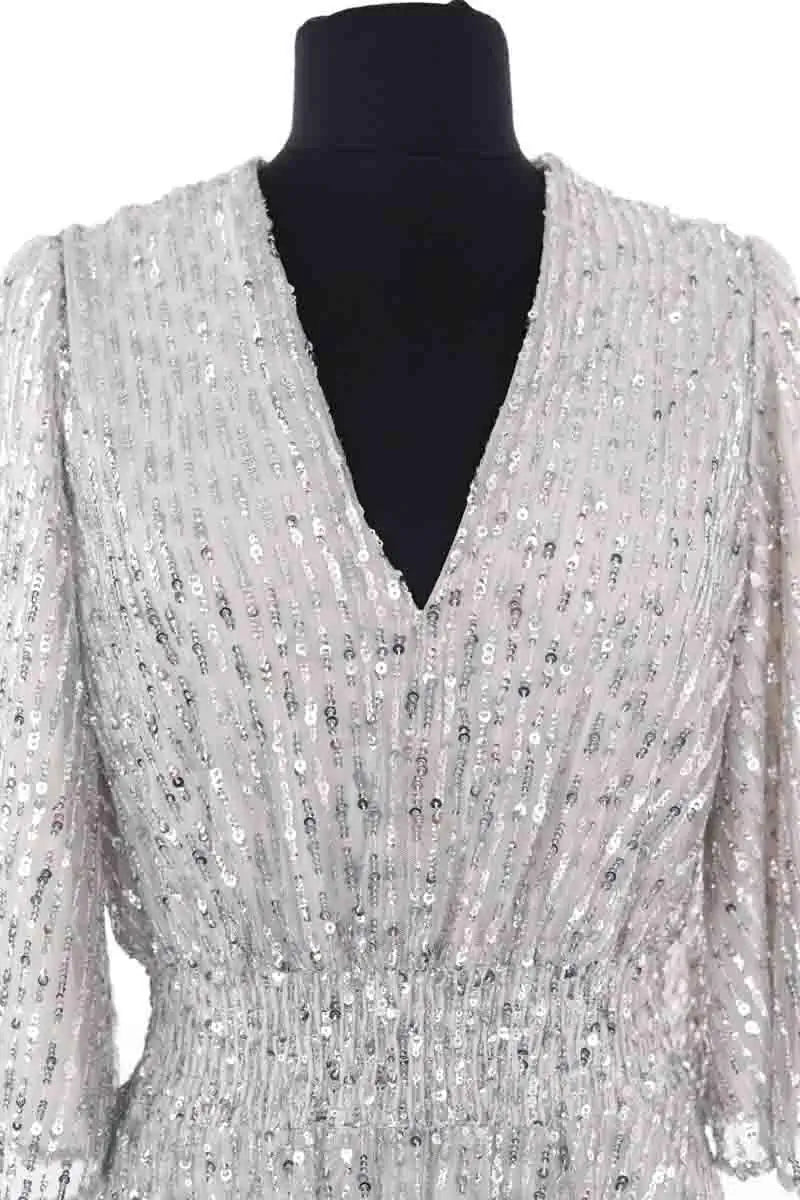 Robe Maje Argent en Synthétique