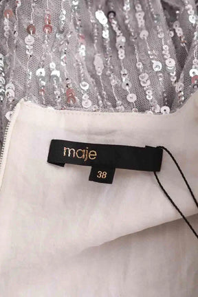 Robe Maje Argent en Synthétique
