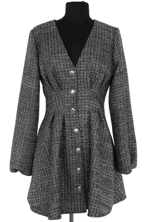 Robe Maje Argent en Synthétique, taille S - Seconde Main
