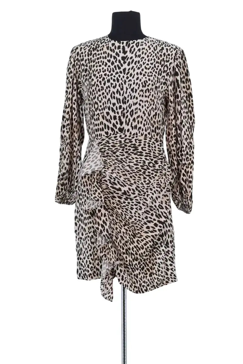Robe Maje Beige en Viscose, taille M - Seconde Main
