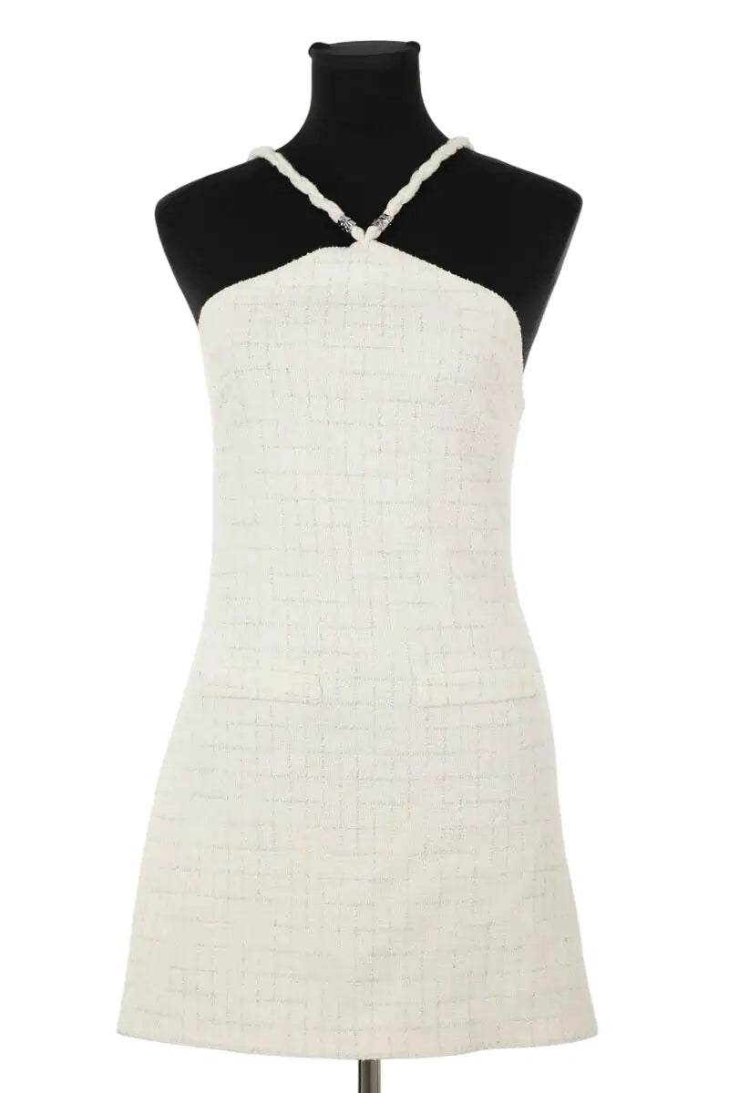 Robe Maje Blanc en Coton - élasthanne, taille S - Seconde Main