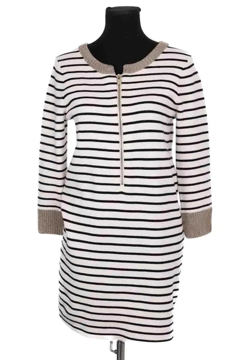 Robe Maje Blanc en Coton, taille L - Seconde Main