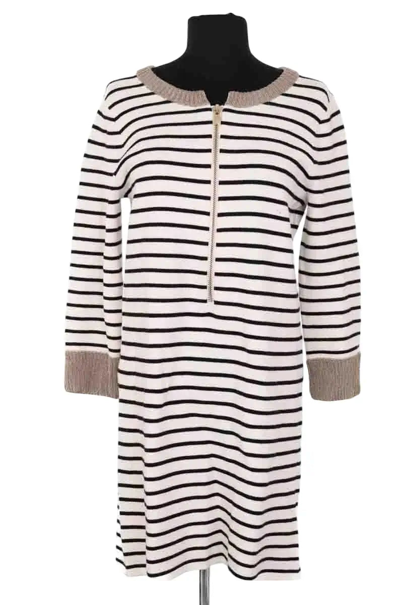 Robe Maje Blanc en Coton, taille L - Seconde Main